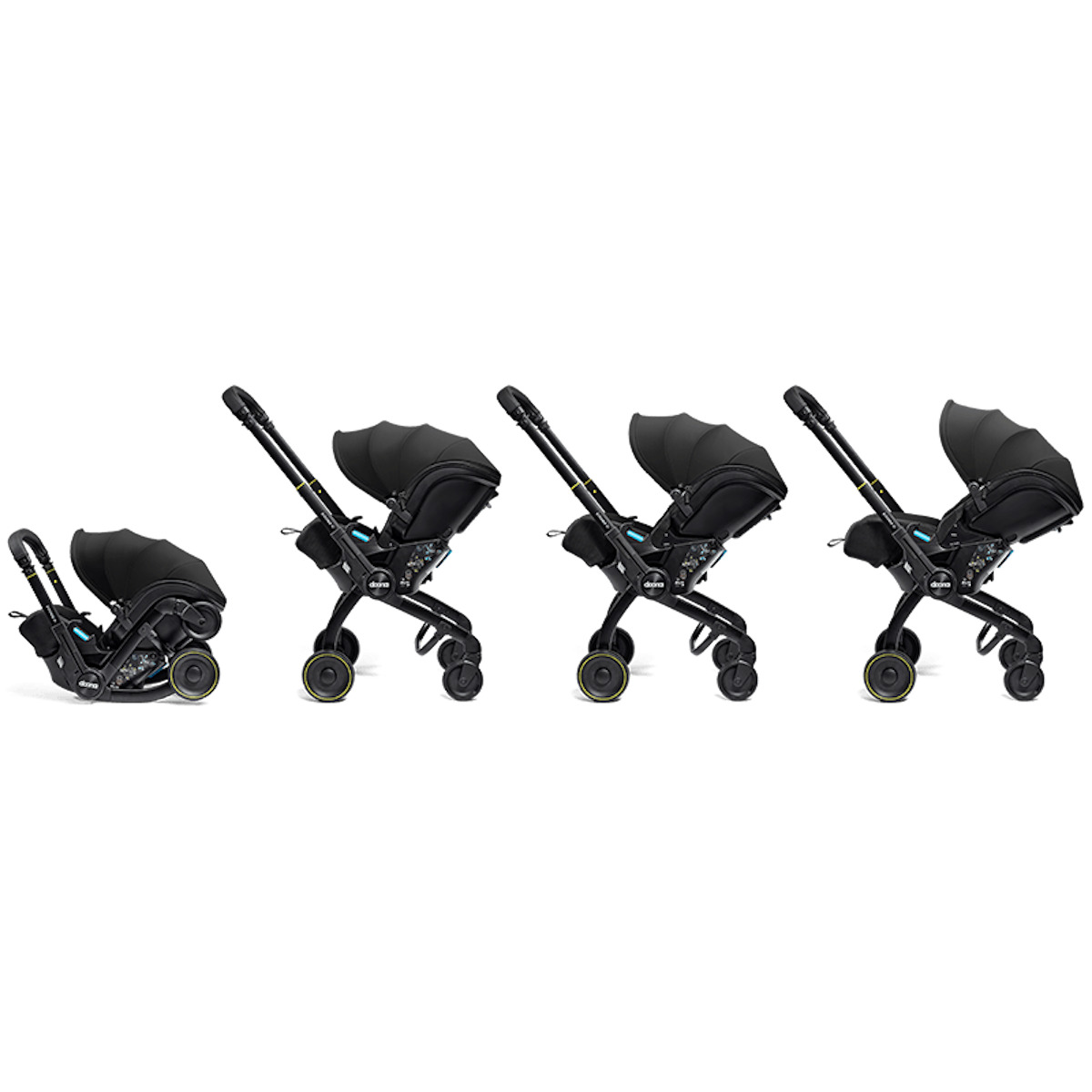 Siège-auto-poussette de bébé à 15 mois Doona X nitro black