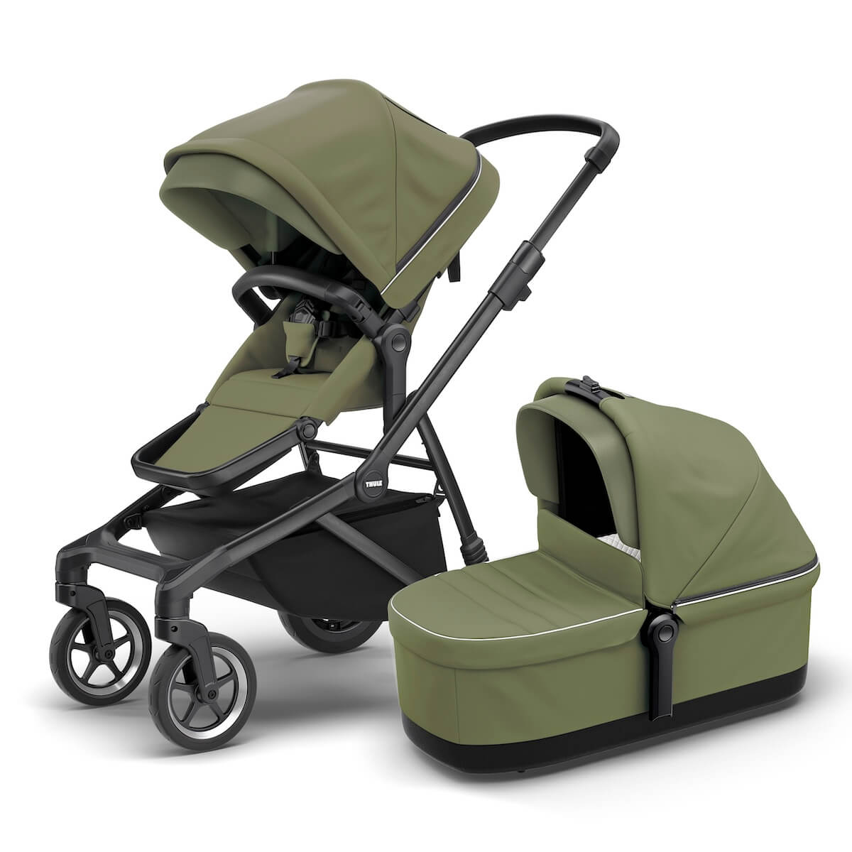 Sleek Soft Green on Black incl. Bassinet Thule 