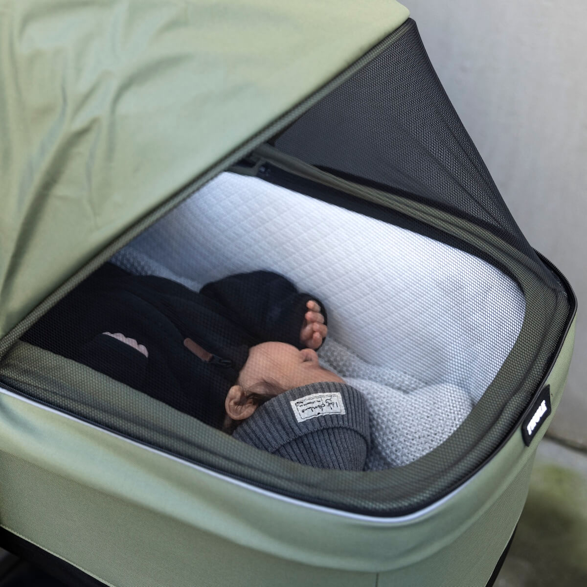 Sleek Soft Green on Black incl. Bassinet Thule 
