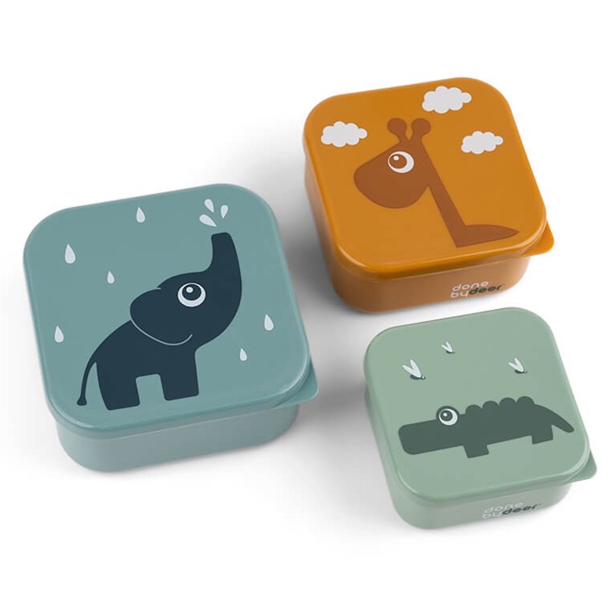Snack box set 3 pcs DEER FRIENDS Done by Deer Blue Mix