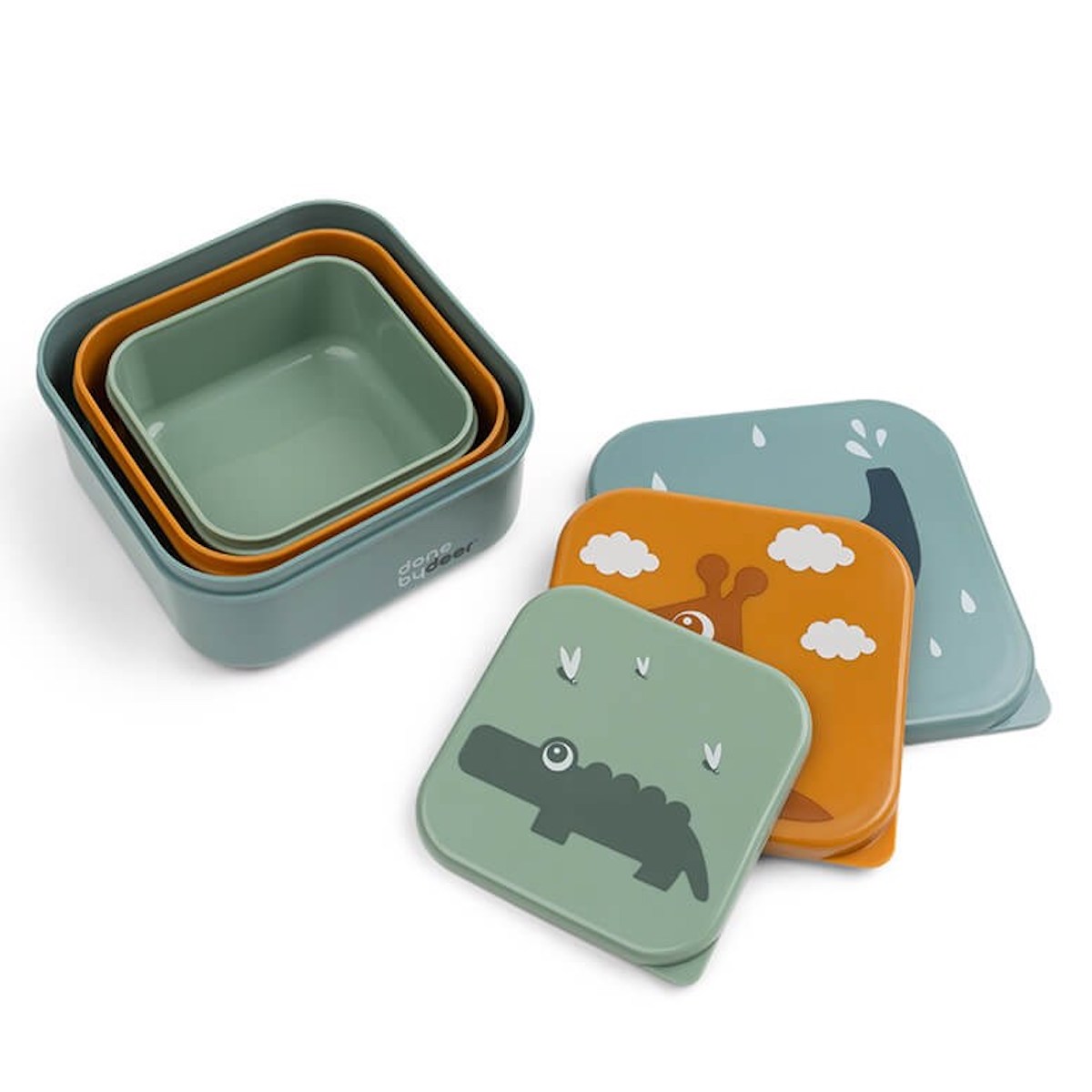 Snack box set 3 pcs DEER FRIENDS Done by Deer Blue Mix