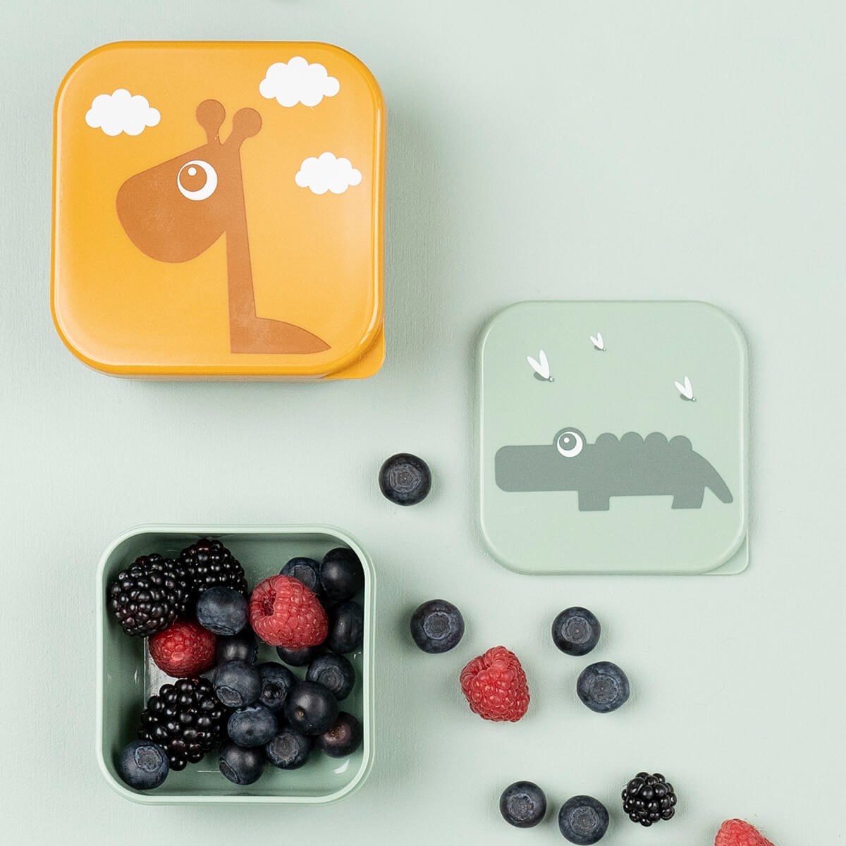 Snack box set 3 pcs DEER FRIENDS Done by Deer Blue Mix