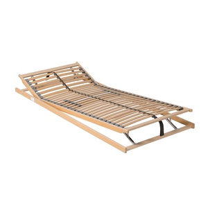 Sommier à lattes Comfort ajustable 140x200cm en hêtre massif 28 lattes élastiques Paidi