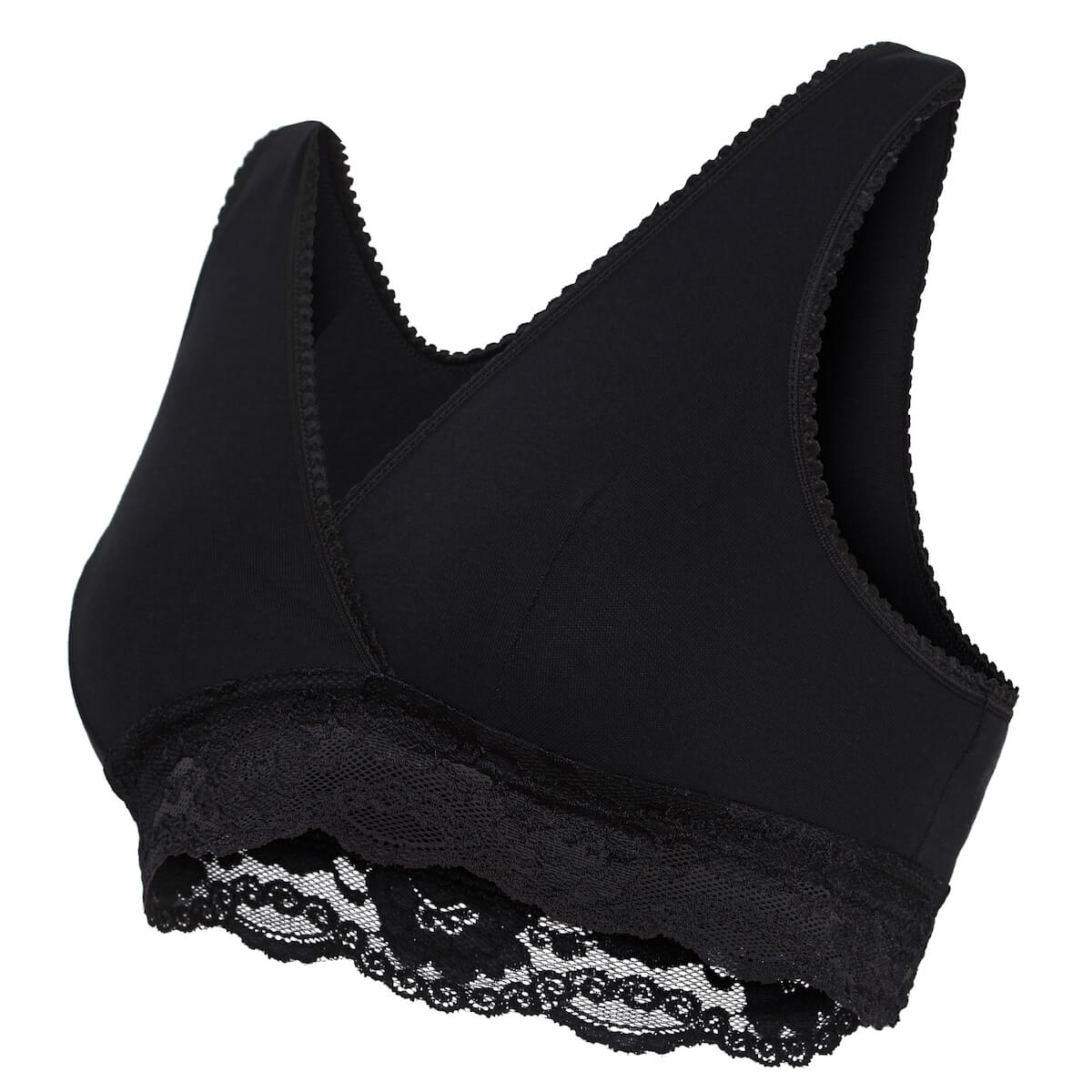 Soutien-gorge grossesse et allaitement Cache-cœur biologique M Carriwell Noir
