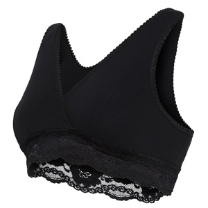 Soutien-gorge grossesse et allaitement Cache-cœur biologique XL Carriwell Noir