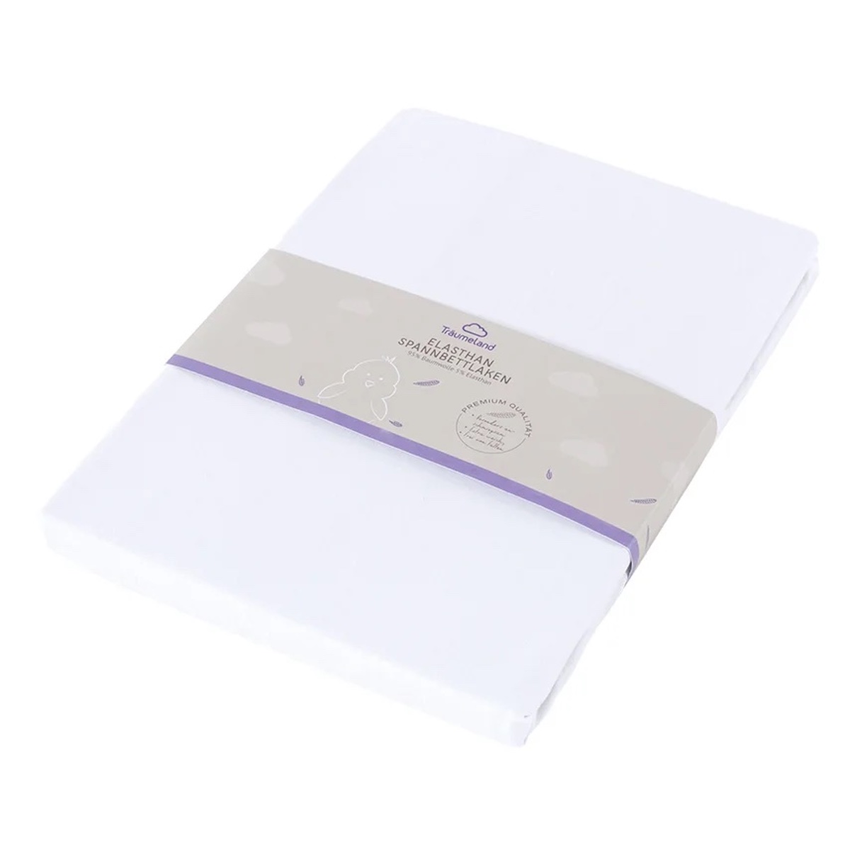 Spannbetttuch Elasthan weiß Träumeland 90x200cm passend für Oliver Furniture Wood