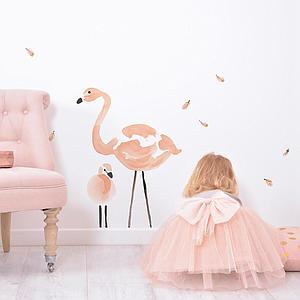 Sticker décoratif taille L Les flamants roses Lilipinso