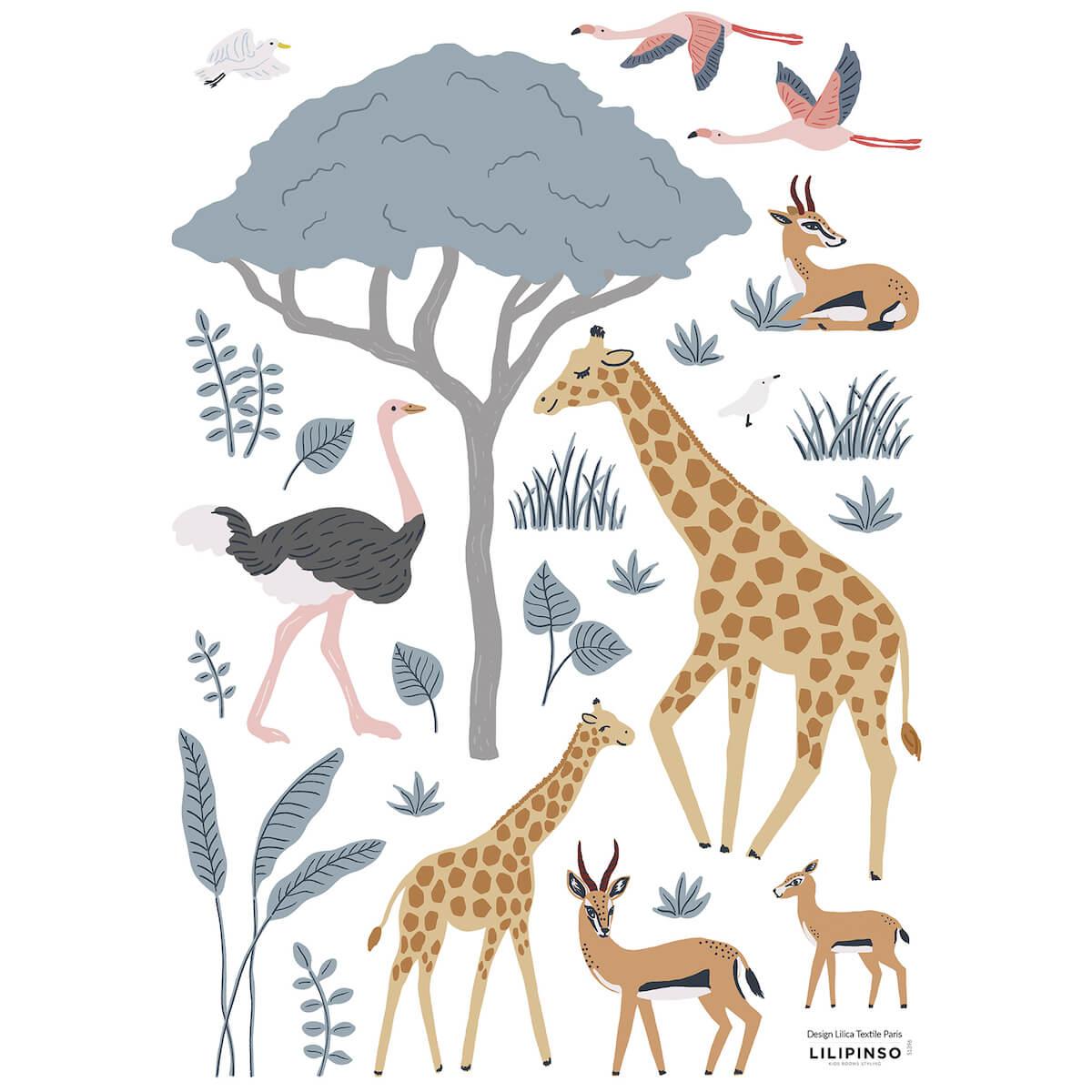 Stickers décoratifs Animaux sauvages Lilipinso