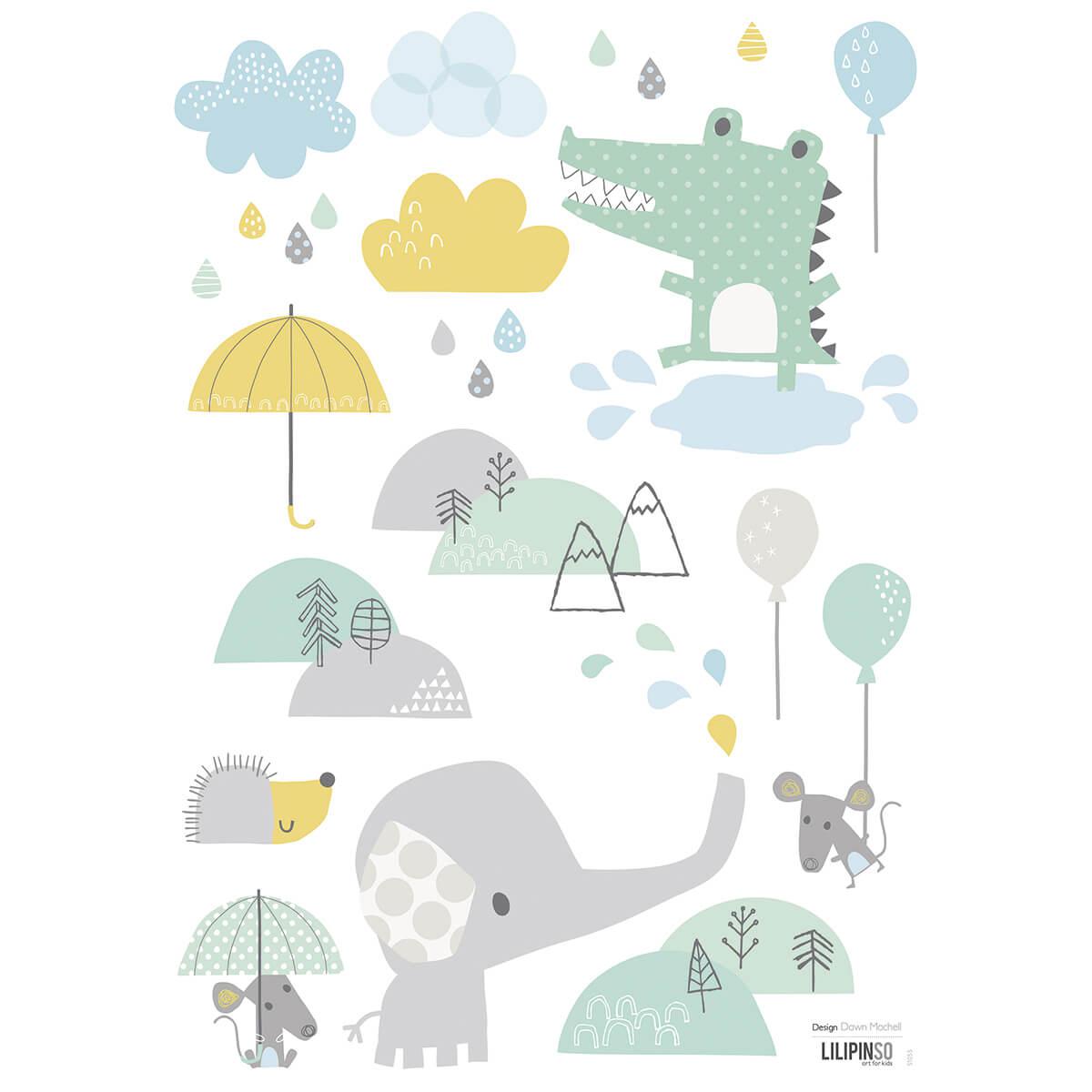 Stickers décoratifs Smile It's raining Lilipinso