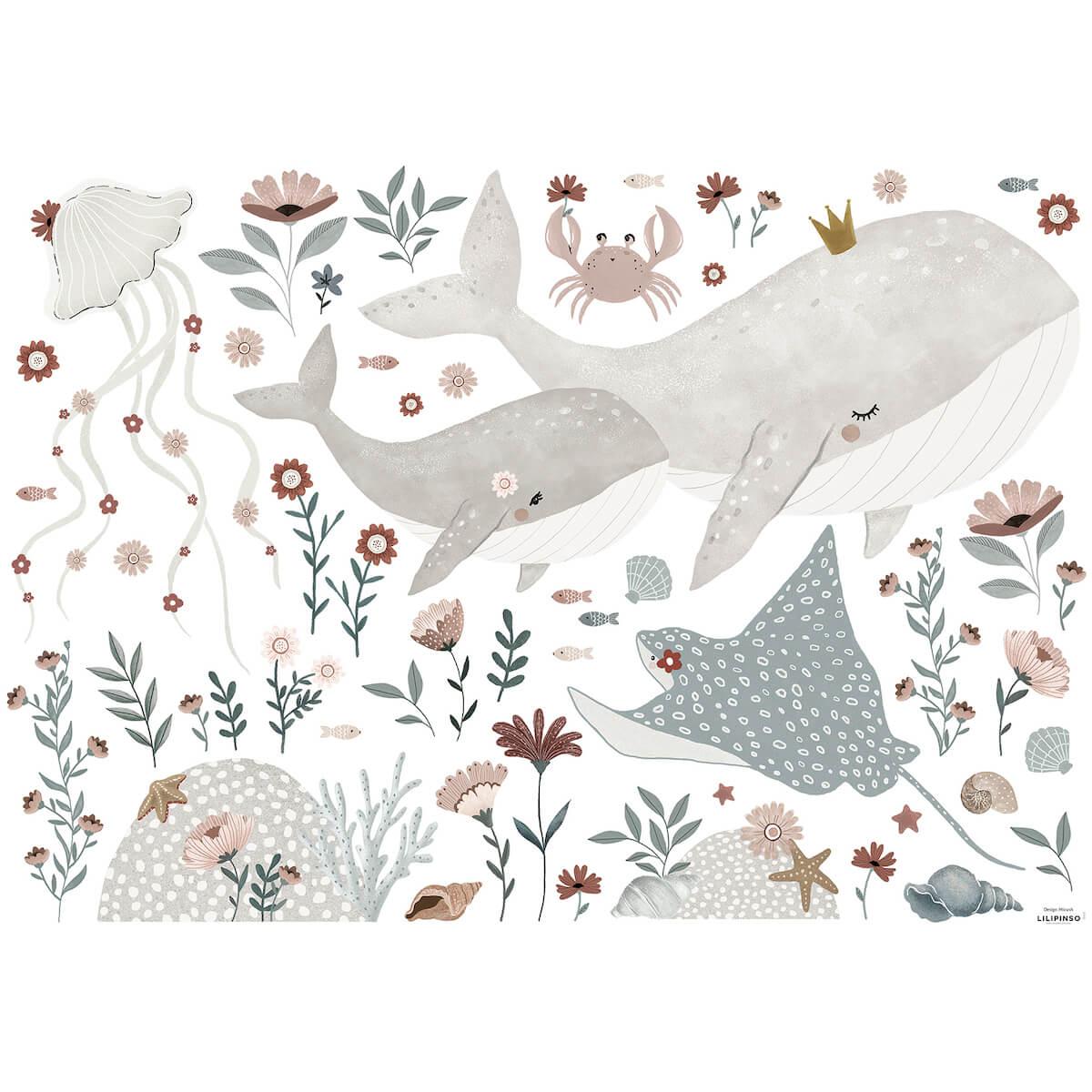 Stickers décoratifs taille L Under The Sea Lilipinso