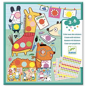 Stickers pour les petits  Avec des gommettes rondes Djeco