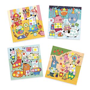 Stickers pour les petits  Avec des gommettes rondes Djeco