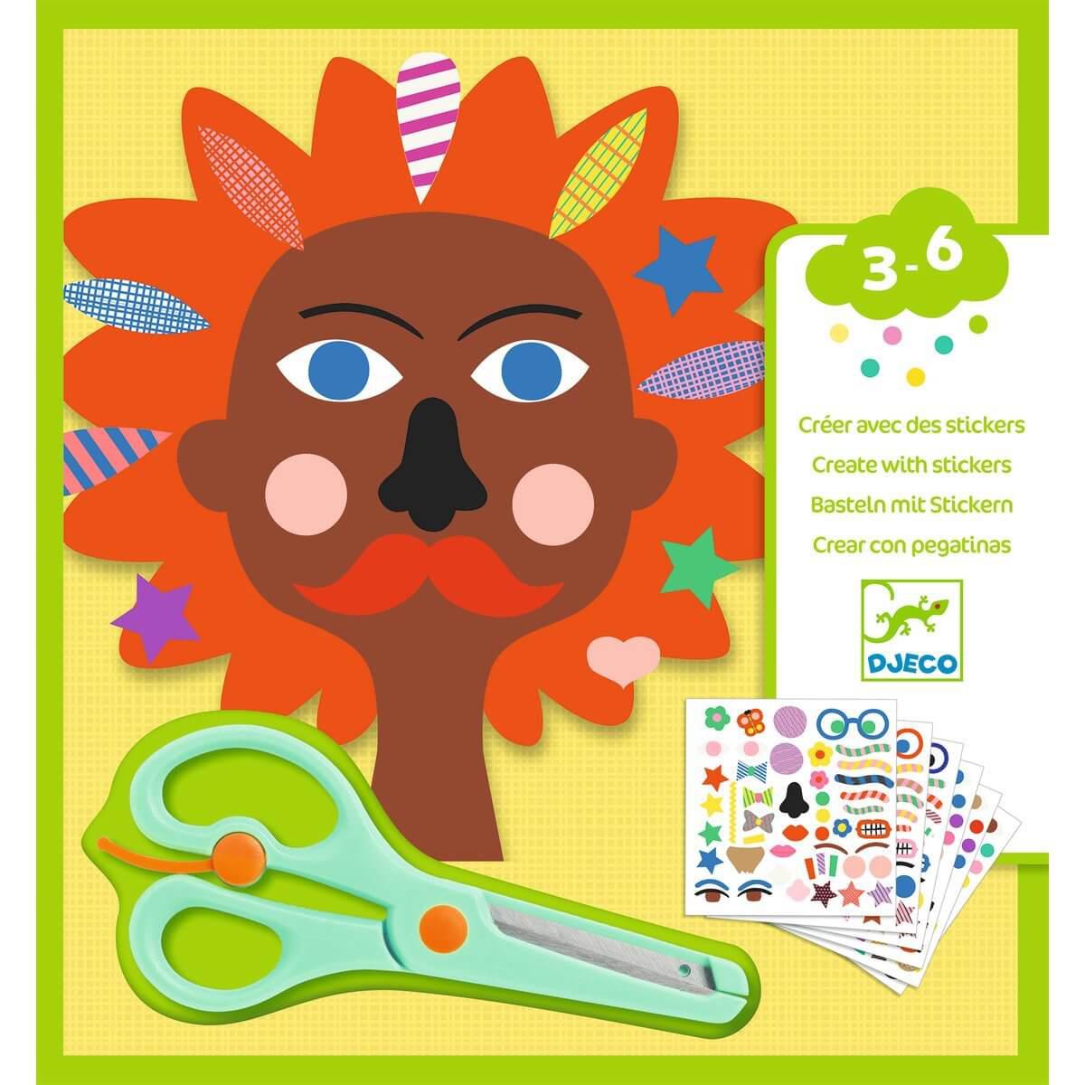 Stickers pour les petits  Coiffeur Djeco