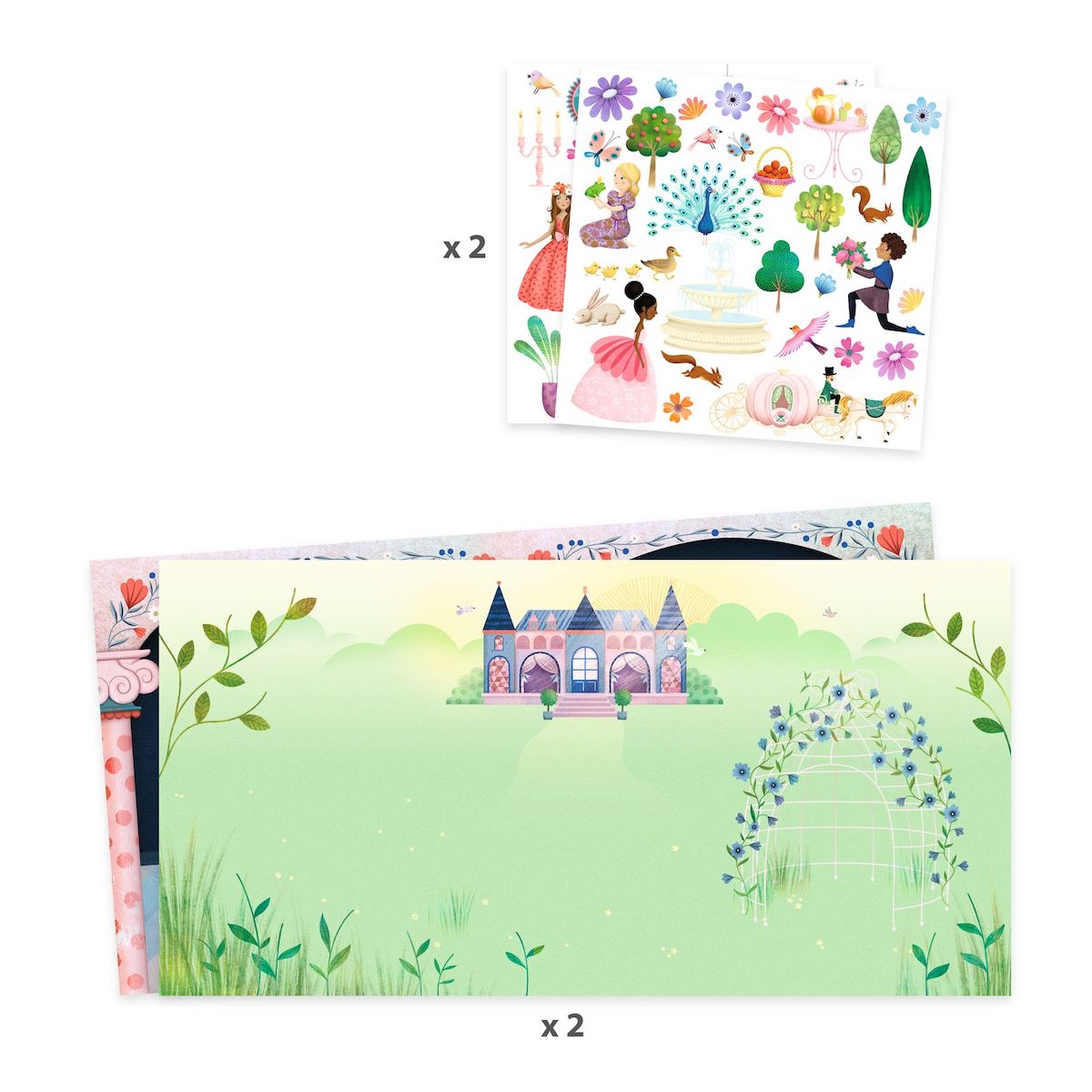 Stickers repositionnables LA VIE AU CHÂTEAU Djeco