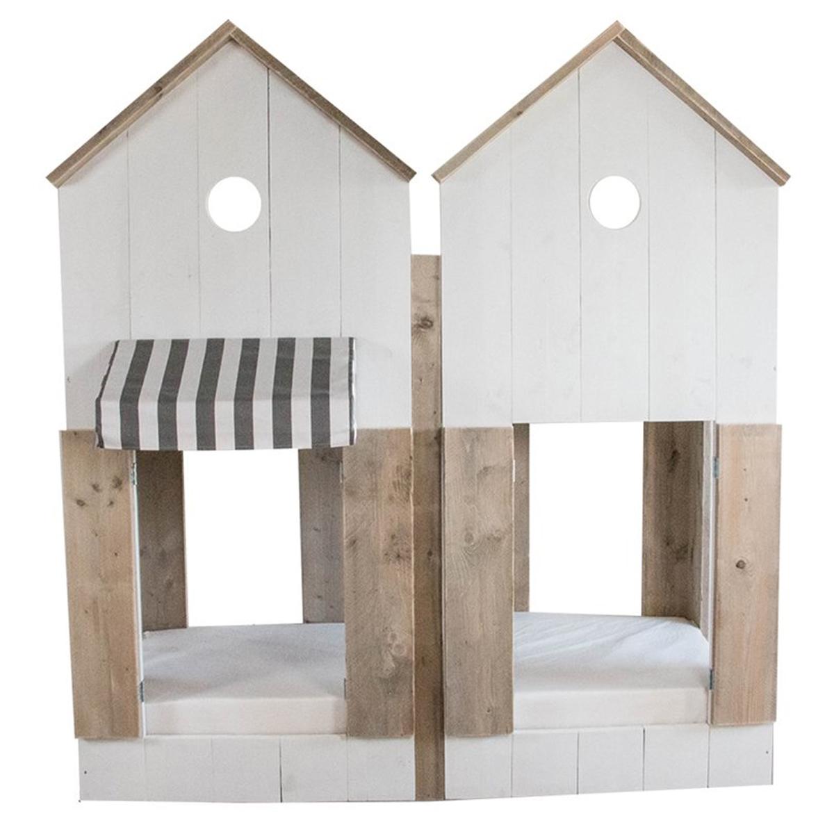 STRANDHUIS by DUTCHWOOD Lit Cabane naturel superposés