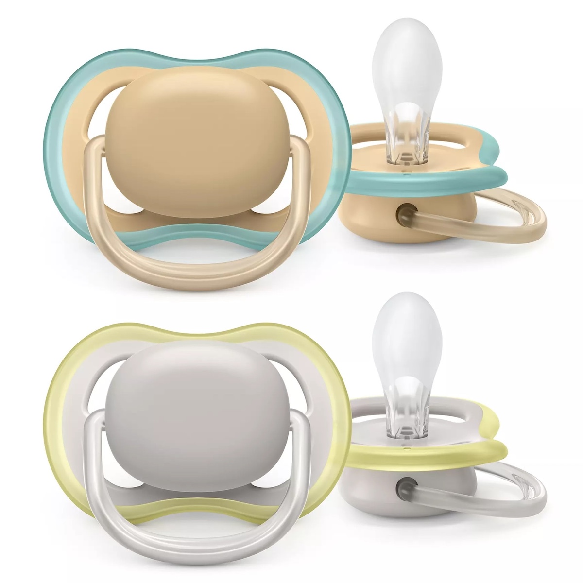 Sucette +0M Air Avent vert gris