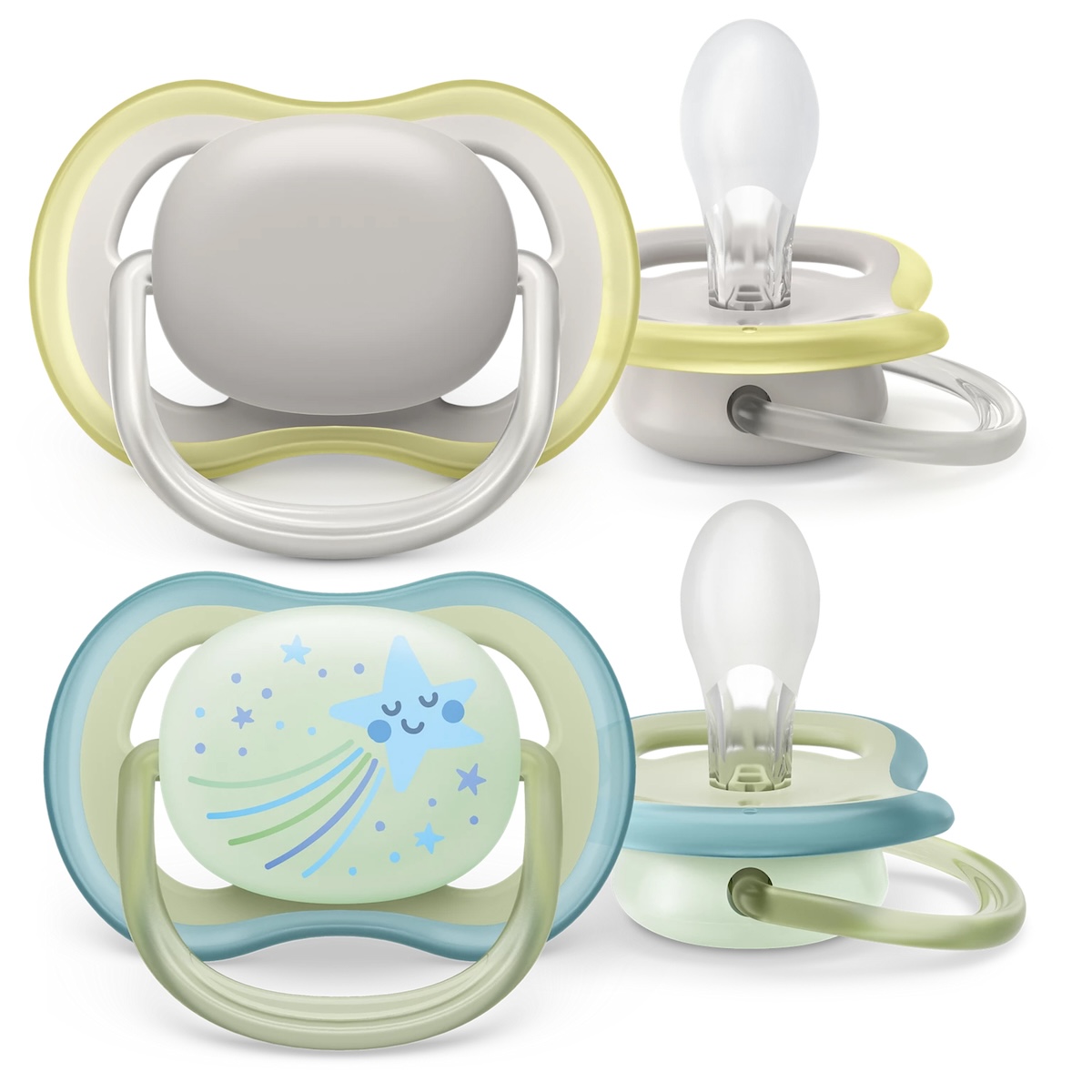 Sucette +0M ULTRA AIR COMBI Avent Nuit jour