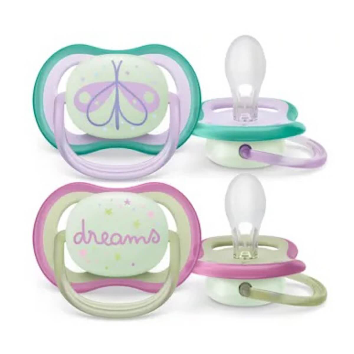 Sucette +0M ULTRA AIR NIGHT Avent girl
