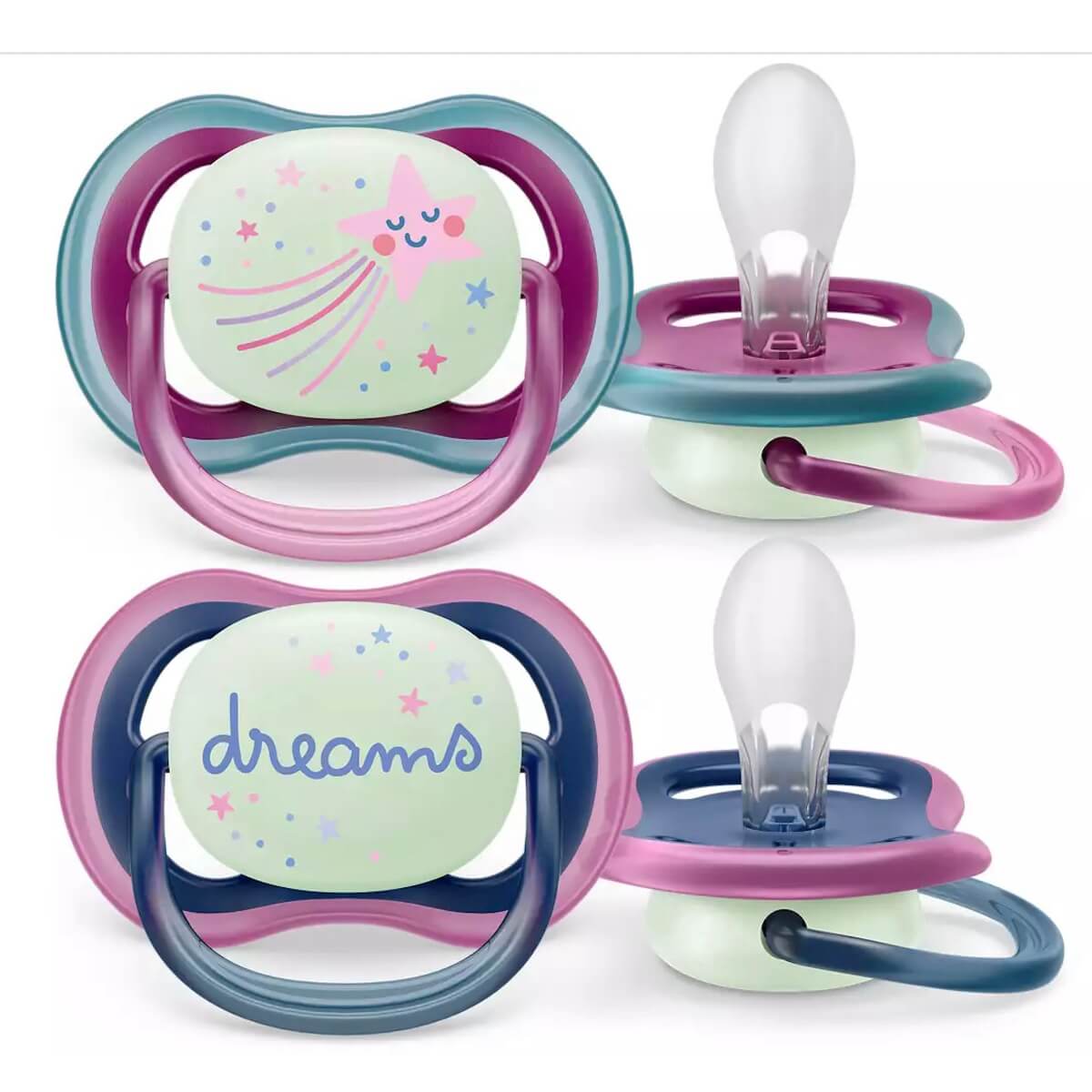 Sucette +6M ULTRA AIR NIGHT Avent girl