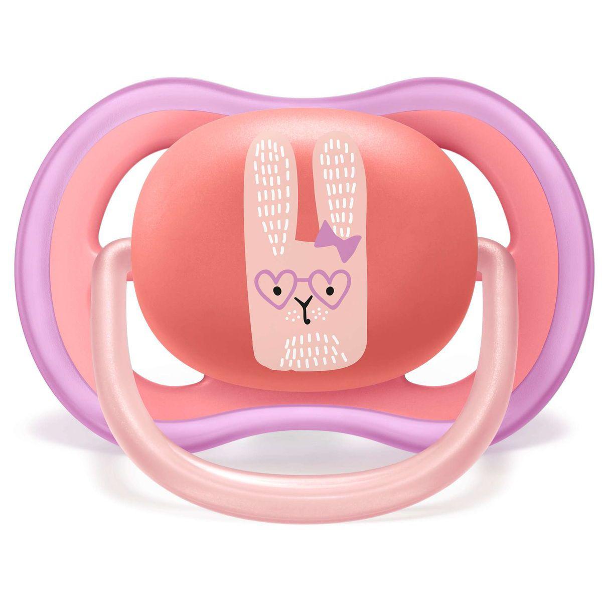 Sucettes +18M AIR GIRL Avent Tigre Lapin