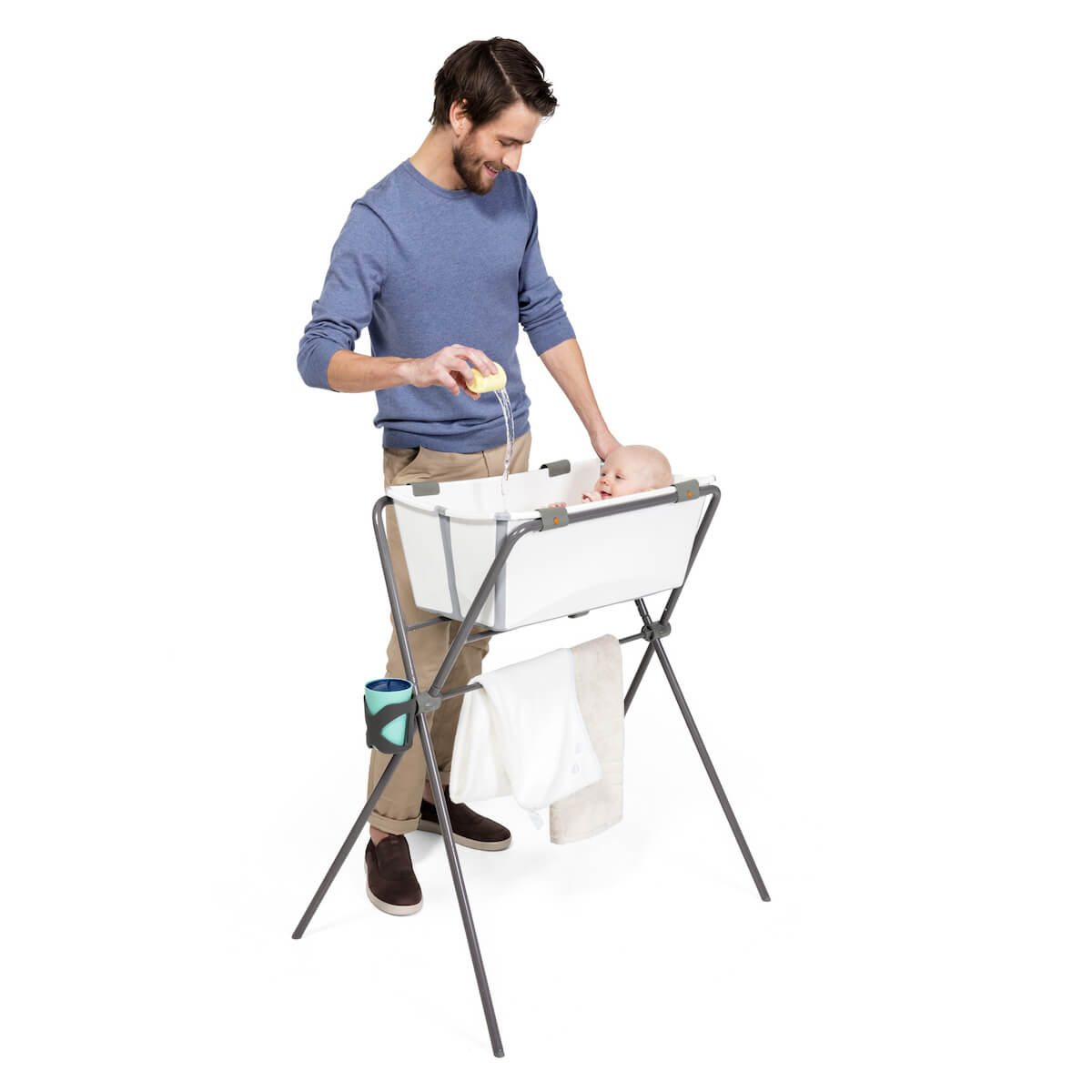 Support baignoire pliable FLEXI BATH Stokke gris