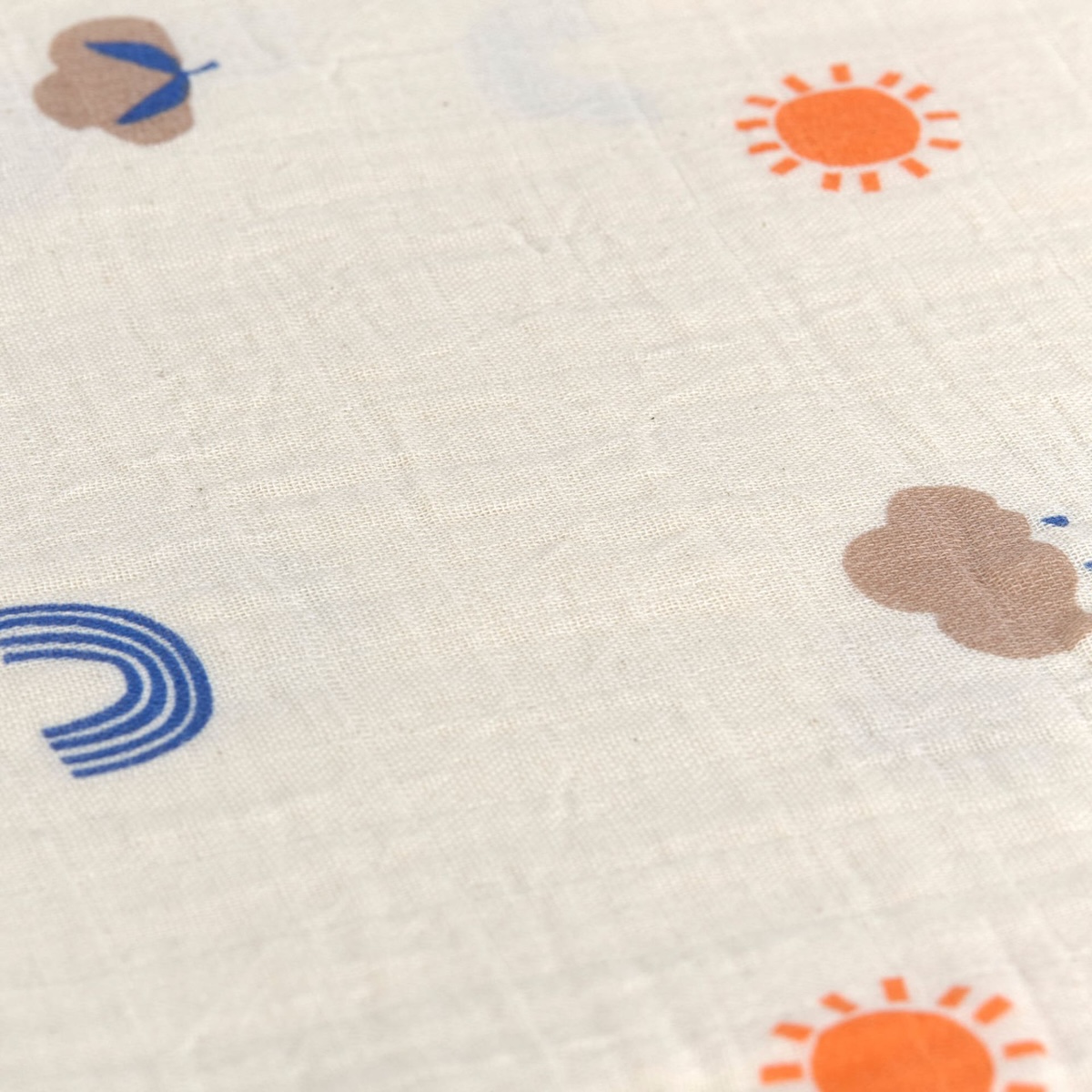 Swaddle & Burp Blanket L 80x80cm 2pcs Laessig Blossom nature (organic in conversion)