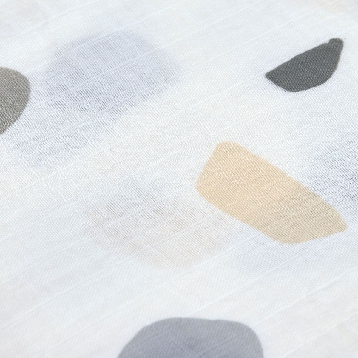 Swaddle & Burp Blanket L Rainbow powder blue, Laessig