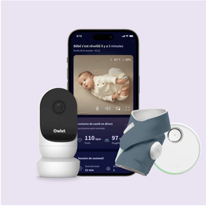 Système de surveillance intelligent pour bébé DREAM SOCK & CAM 2 Bundle Owlet bedtime blue