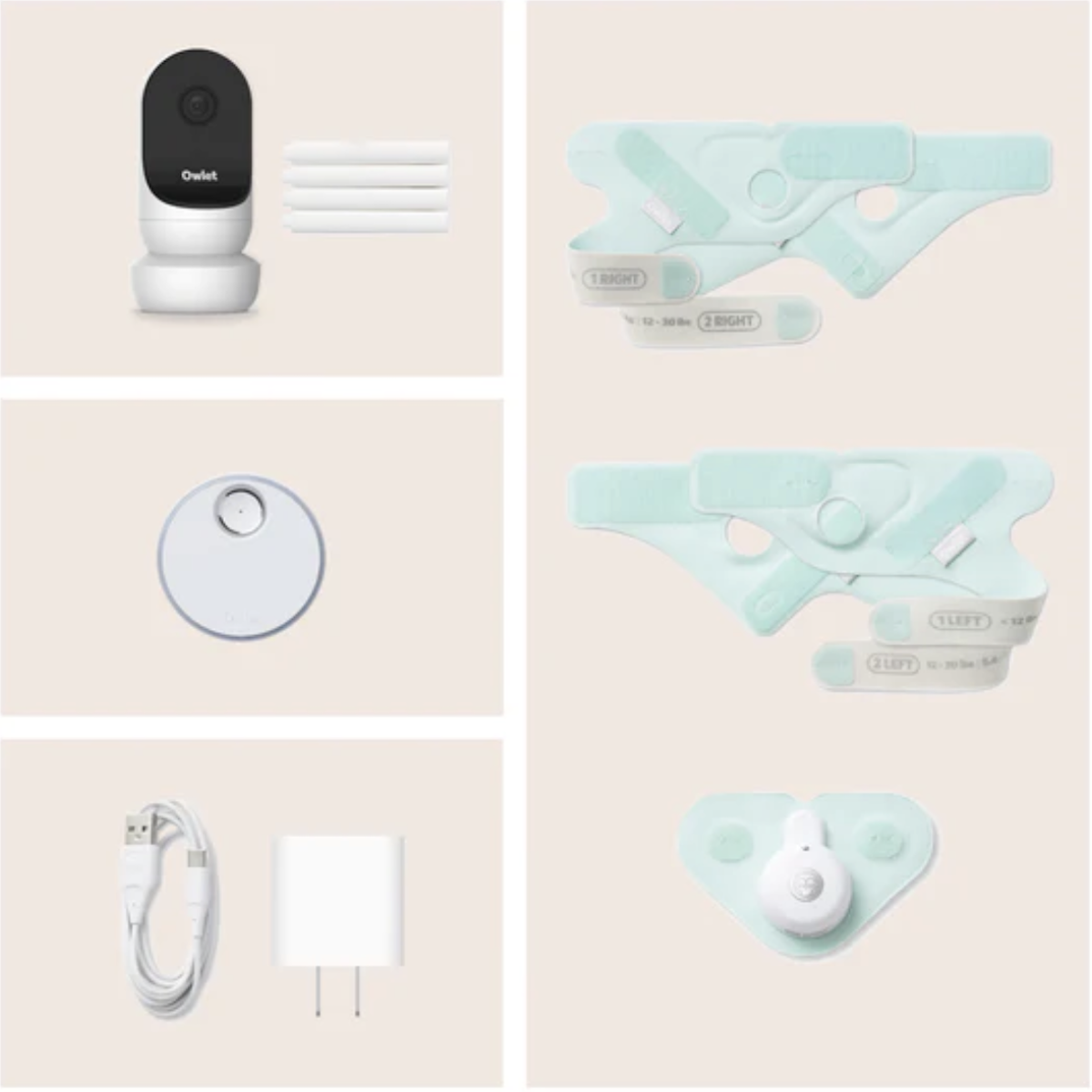 Système de surveillance intelligent pour bébé DREAM SOCK & CAM 2 Bundle Owlet dusty rose