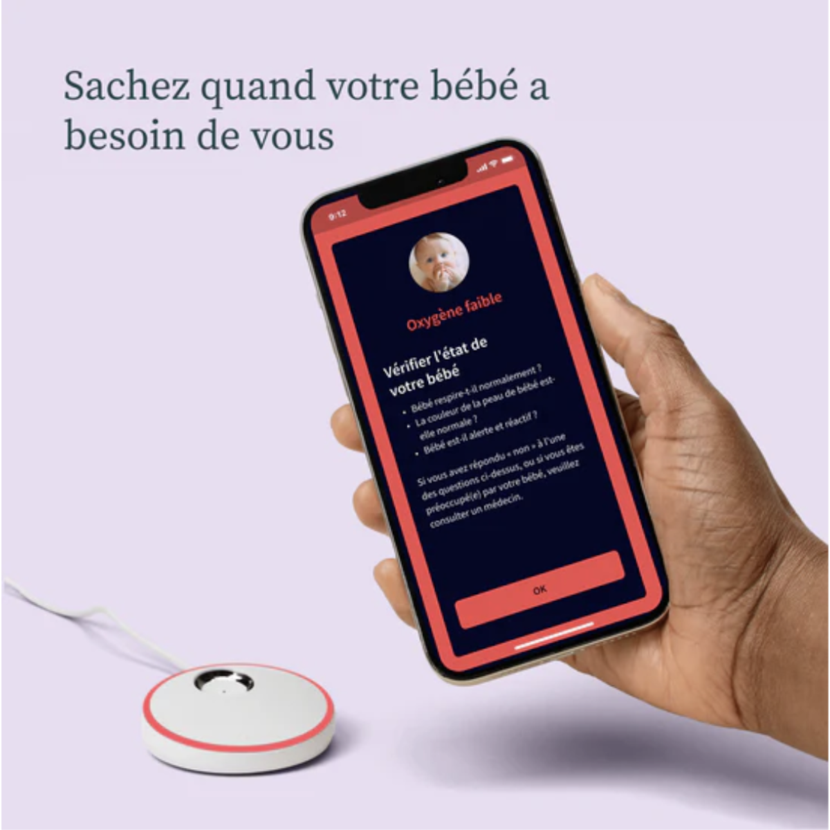 Système de surveillance intelligent pour bébé DREAM SOCK & CAM 2 Bundle Owlet mint