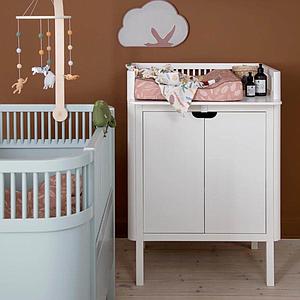 Table à langer 2 portes Sebra classic white