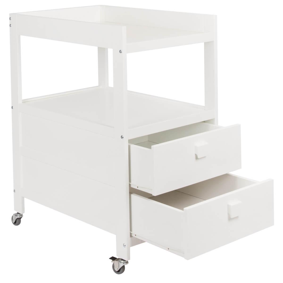 Table à langer 2 tiroirs Quax blanc