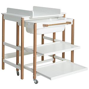Table à langer-bain SMART Quax blanc-naturel