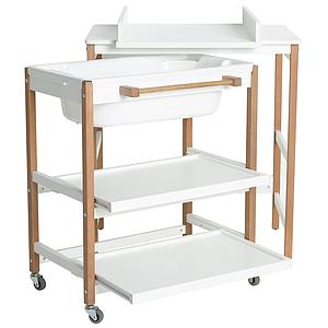 Table à langer-bain SMART Quax blanc-naturel