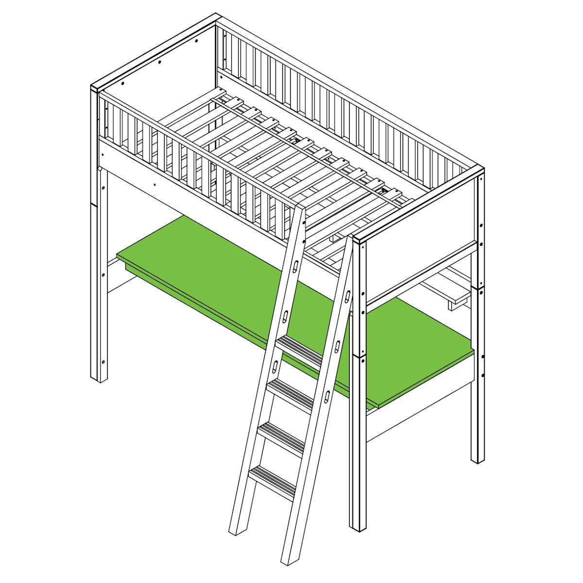 Table de bureau XL NORDIC Bopita blanc