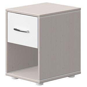 Table de chevet 1 tiroir CLASSIC Flexa grey washed-blanc