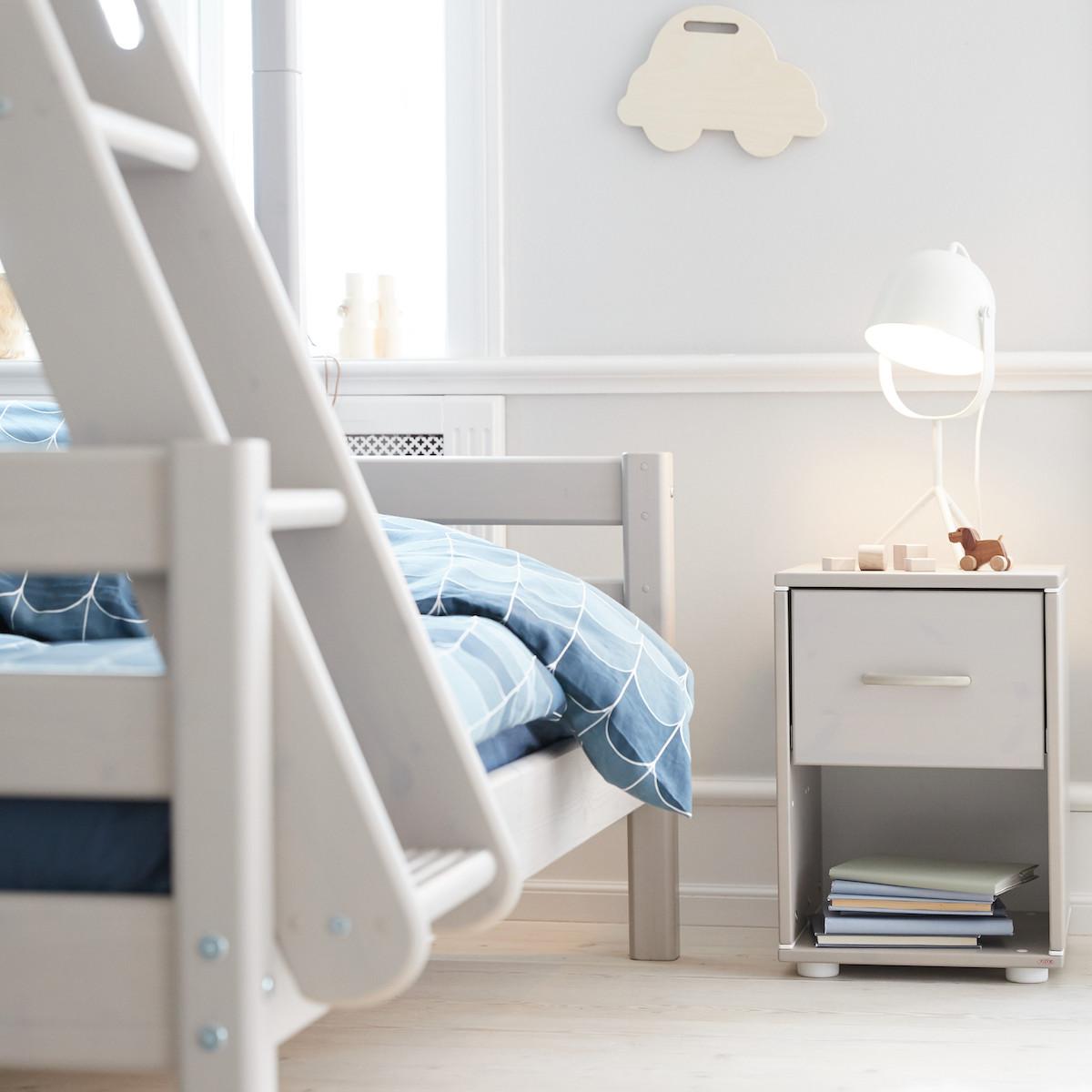 Table de chevet 1 tiroir CLASSIC Flexa grey washed