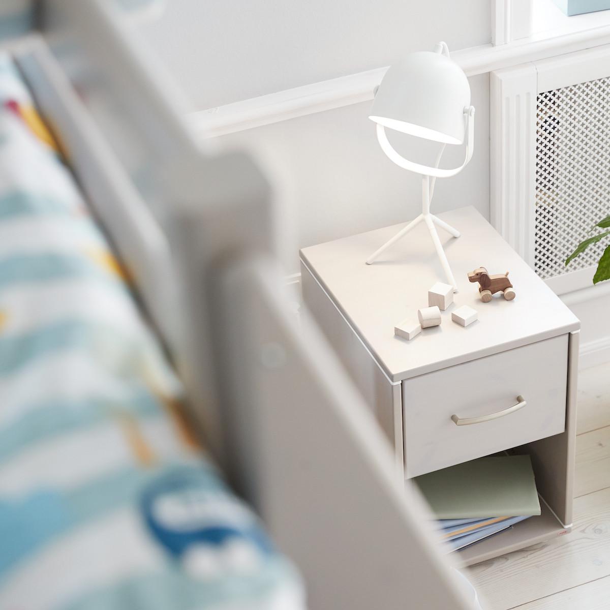 Table de chevet 1 tiroir CLASSIC Flexa grey washed