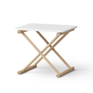 Table de chevet basse CAMP Oliver Furniture blanc-chêne