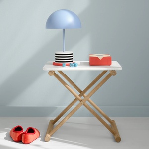 Table de chevet haute CAMP Oliver Furniture blanc-chêne