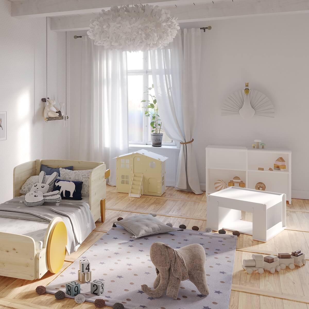 Table de jeu 76x80cm THEO Mathy by Bols blanc