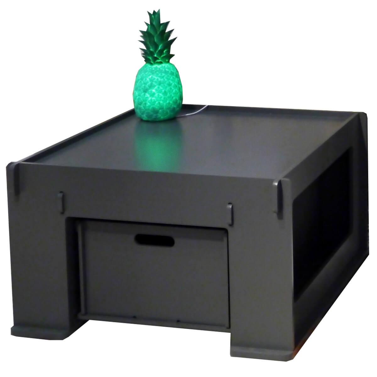 Table de jeu 76x80cm THEO Mathy by Bols gris basalte