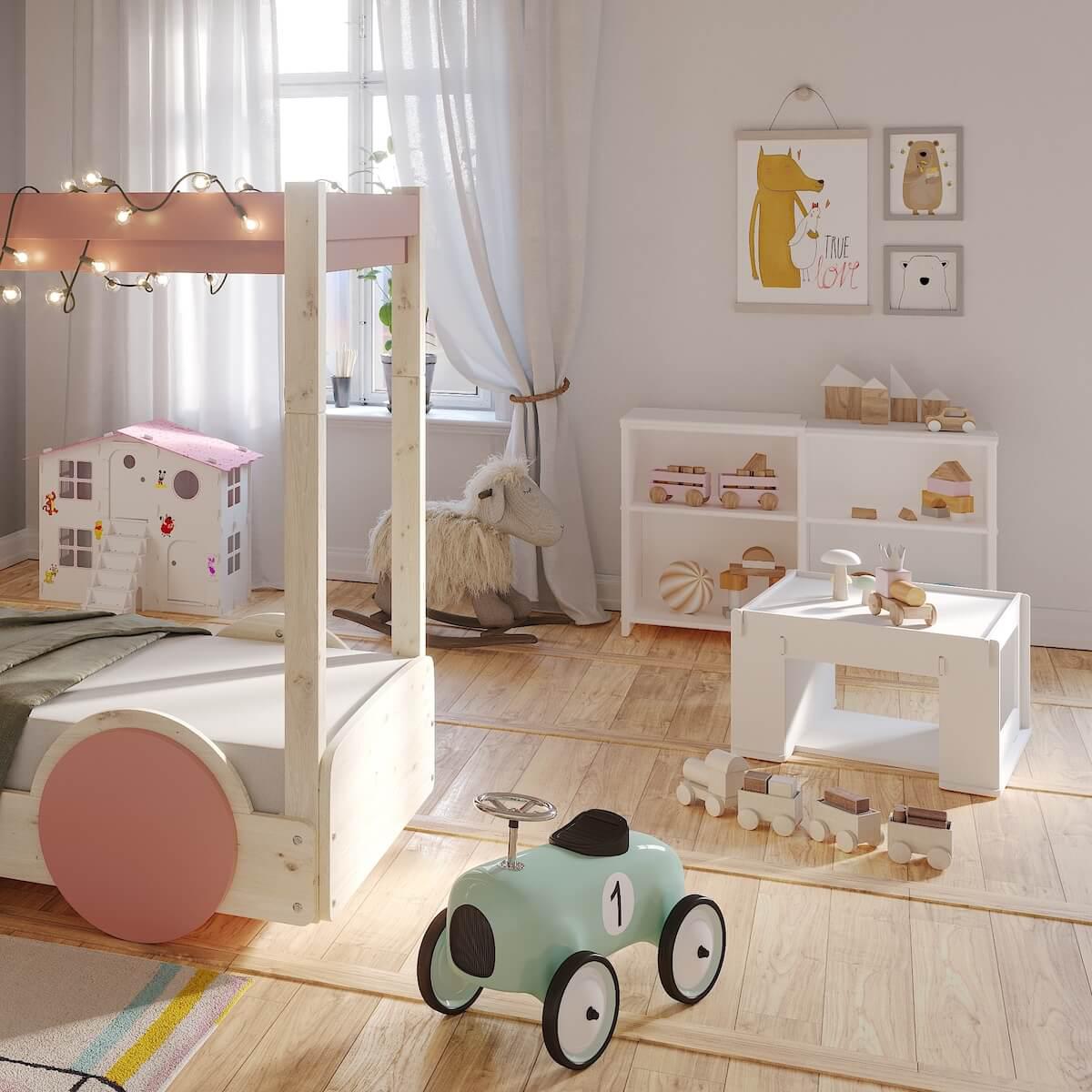 Table de jeu 76x80cm THEO Mathy by Bols gris perle