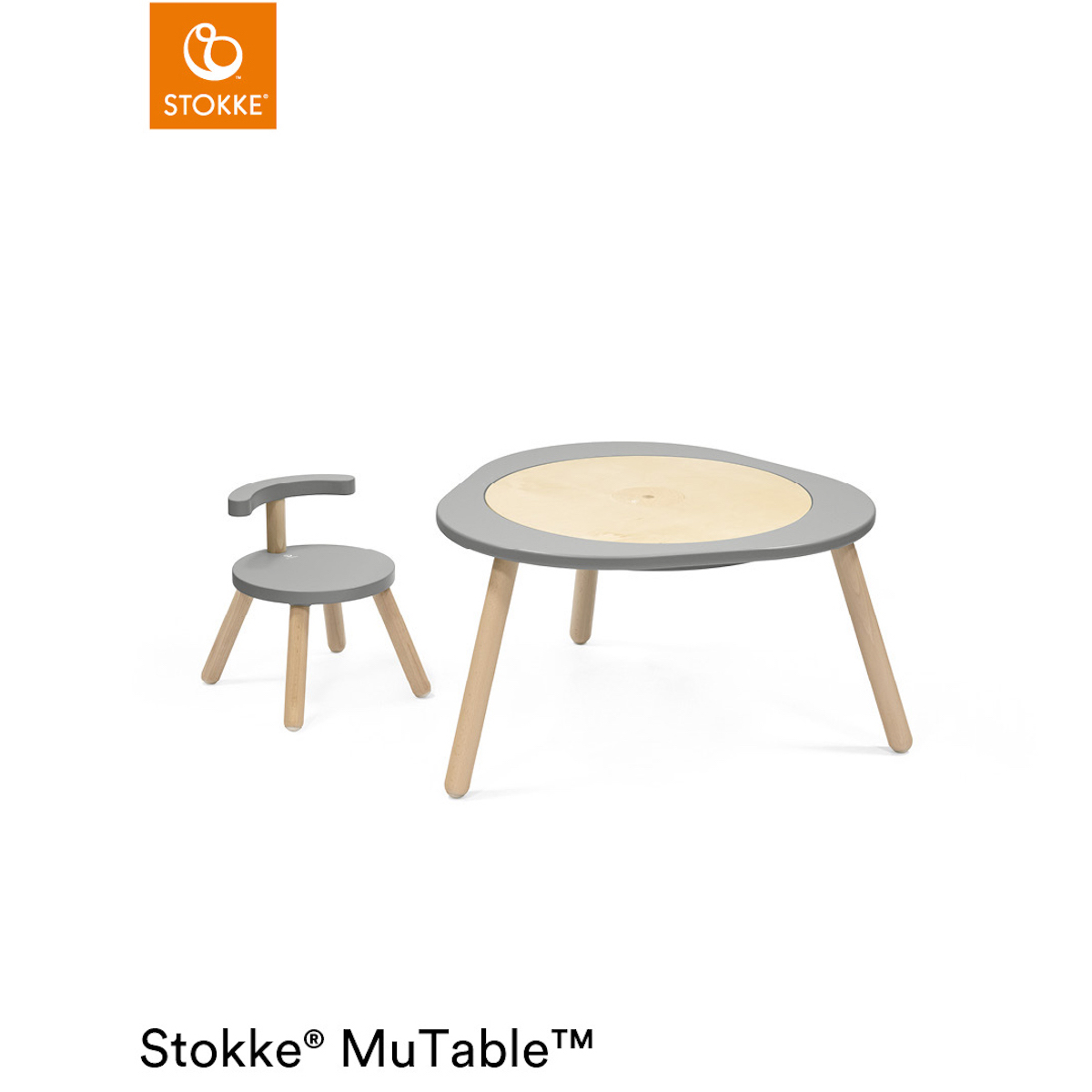 Table de jeu multifonctions MUTABLE V2 Stokke Storm grey