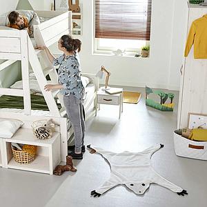 Table de nuit 1 tiroir Lifetime blanchi (sans poignée)