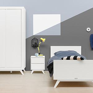 Table de nuit ANNE Bopita blanc 