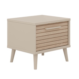 Table de nuit EEFJE Paidi Beige cashmere-chêne