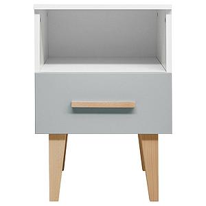 Table de nuit EMMA Bopita blanc-gris
