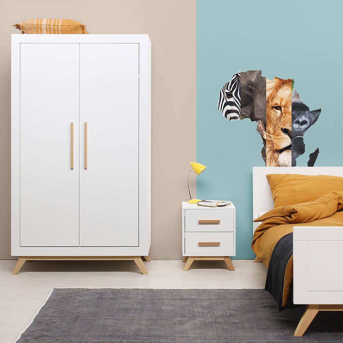 Table de nuit FENNA Bopita blanc-naturel