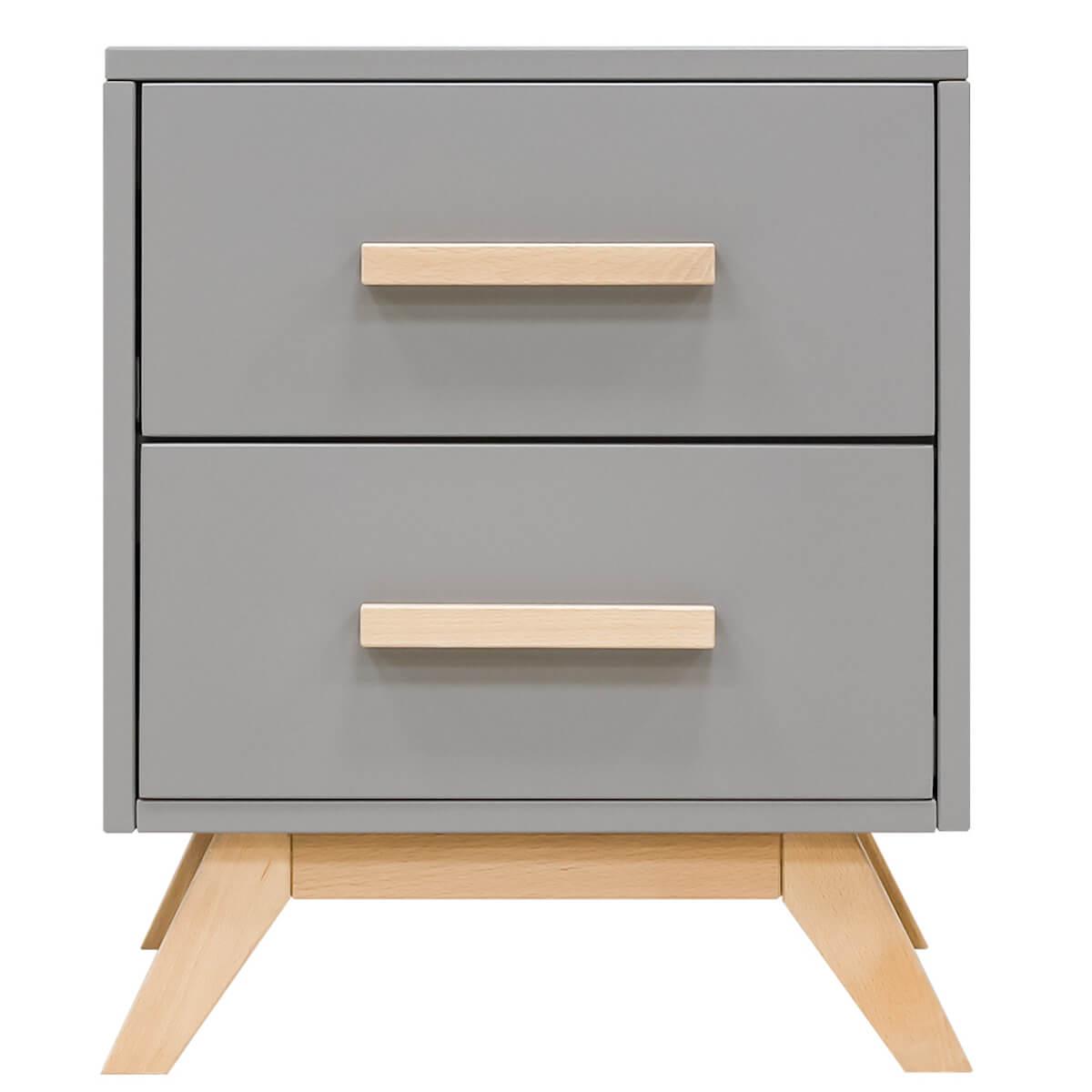 Table de nuit FENNA Bopita Gris-Naturel
